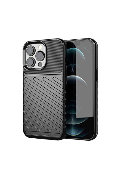 OEM Θήκη Κινητού Thunder Case Flexible Tough Rugged Apple iPhone 13 Pro Μαύρο