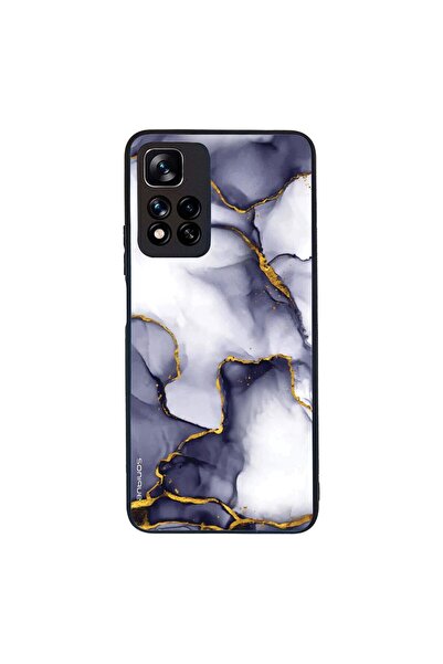 OEM Θήκη Sonique Marble Series για Xiaomi Redmi Note 11 Pro Plus 5G Μωβ Γκρι