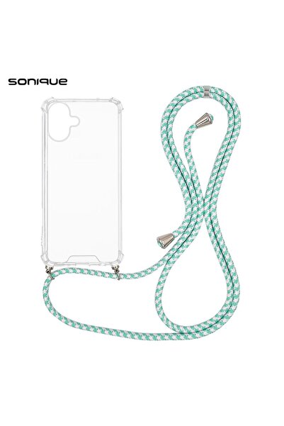 OEM Θήκη Σιλικόνης με Κορδόνι Sonique Armor Clear Apple iPhone 16 Plus Rainbo...