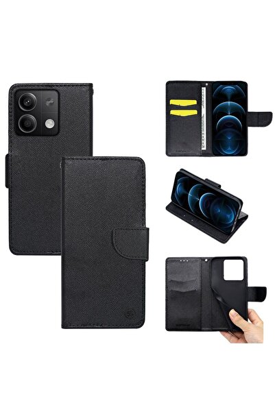 OEM Θήκη Πορτοφόλι Sonique Trend Wallet Xiaomi Redmi Note 13 5G Μαύρο