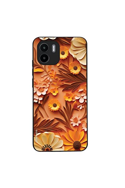 OEM Θήκη Sonique 3D Flower Series για Xiaomi Redmi A1 / Redmi A2 Πορτοκαλί
