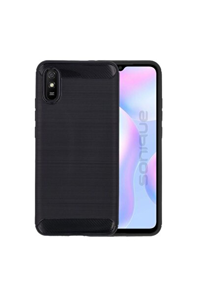 OEM Θήκη Σιλικόνης Sonique Carbon Brushed Xiaomi Redmi 9A / Redmi 9AT Μαύρο