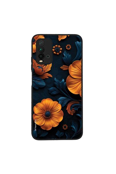 OEM Θήκη Sonique 3D Flower Series για Xiaomi Redmi 9T Πορτοκαλί 01