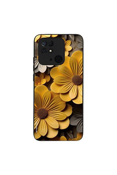 OEM Θήκη Sonique 3D Flower Series για Xiaomi Redmi 10C Κίτρινο