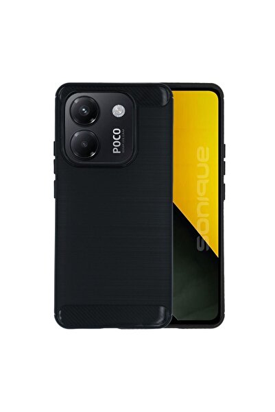 OEM Θήκη Σιλικόνης Sonique Carbon Brushed Xiaomi Poco M7 Pro 5G Μαύρο