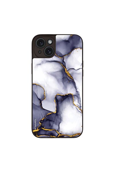 OEM Θήκη Sonique Marble Series για Apple iPhone 15 Plus Μωβ Γκρι