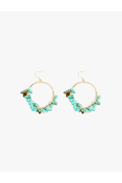 Koton Beaded Hoop Dangle Earrings