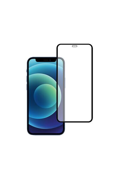 OEM 5D Πλήρης Κόλλα 9H Σκληρυμένο Γυαλί Apple iPhone 12 mini Μαύρο
