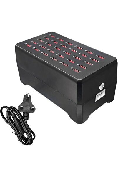 GENERAL كروني قاعدة شحن USB 30 منفذ 150 واط، موزع شاحن متعدد المنافذ مع إدارة...