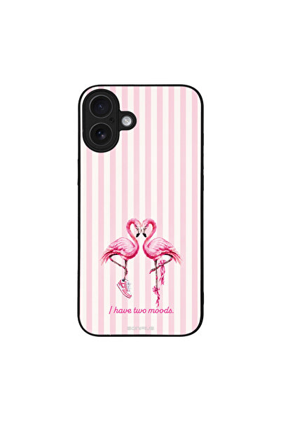 OEM Θήκη Sonique Stripe Stories Series για Apple iPhone 16 Plus Φλαμίνγκο