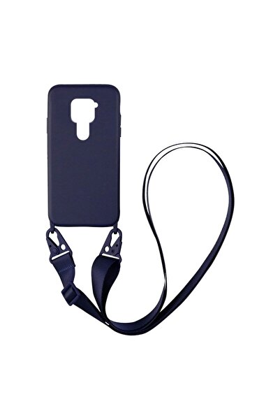 OEM Θήκη Σιλικόνης με Strap CarryHang Sonique Xiaomi Redmi Note 9 Μπλε Σκούρο