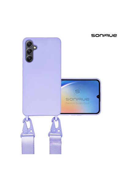 OEM Θήκη Σιλικόνης με Strap CarryHang Sonique Samsung Galaxy A35 5G Λιλά