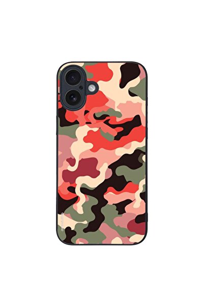 OEM Θήκη Sonique Camouflage Army Series για Apple iPhone 16 Plus Κόκκινο