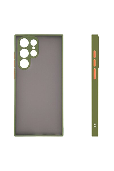 OEM Θήκη Σιλικόνης Color Button Bumper Sonique Samsung Galaxy S22 Ultra Πράσι...