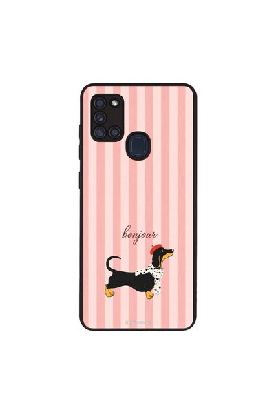 OEM Θήκη Σειράς Sonique Stripe Stories για Samsung Galaxy A21s Bonjour Puppy
