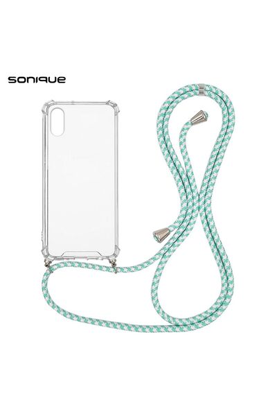 OEM Θήκη Σιλικόνης με Κορδόνι Sonique Armor Clear Apple iPhone XR Rainbow Βερ...