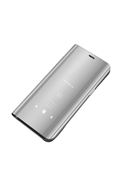 OEM Clear View Cover Xiaomi Redmi 9 Ασημί