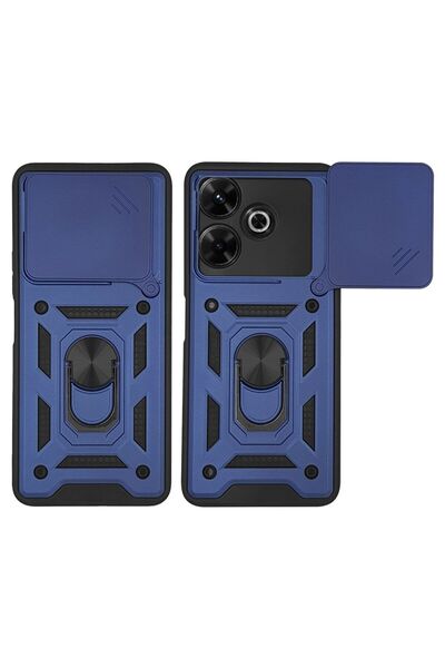 OEM Θήκη Ring Armor CamPro Sonique για Xiaomi Redmi 13 4G / Poco M6 4G Μπλέ