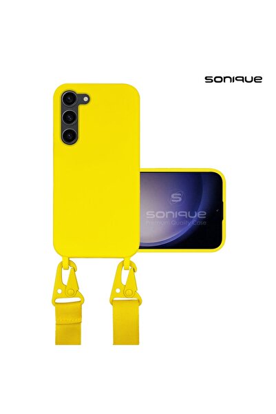 OEM Θήκη Σιλικόνης με Strap CarryHang Sonique Samsung Galaxy S23 Plus Κίτρινο