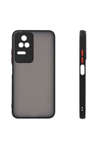 OEM Θήκη Σιλικόνης Color Button Bumper Sonique Xiaomi Poco F4 5G Μαύρο