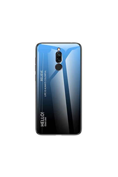 OEM Glass Case Xiaomi Redmi 8 Μαύρο / Μπλε