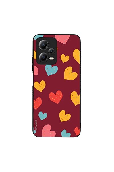 OEM Θήκη Sonique Heart Series για Xiaomi Redmi Note 12 5G / Poco X5 5G Μπορντώ