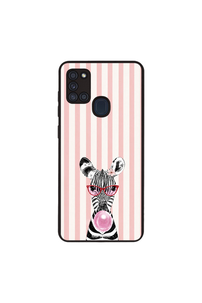 OEM Θήκη Sonique Stripe Stories Series για Samsung Galaxy A21s Ζέβρα – Τσιχλό...