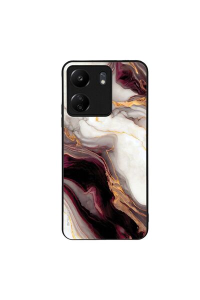 OEM Θήκη Sonique Marble Series για Xiaomi Redmi 13C 4G / Poco C65 4G Μπορντώ