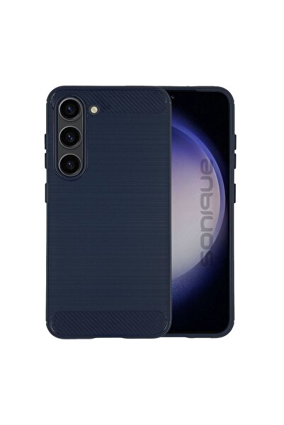 OEM Θήκη Σιλικόνης Sonique Carbon Brushed Samsung Galaxy S23 Plus Μπλέ