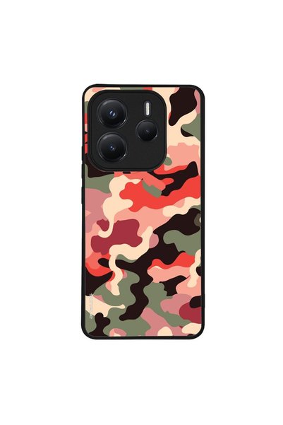 OEM Θήκη Sonique Camouflage Army Series για Xiaomi Redmi Note 14 5G Κόκκινο