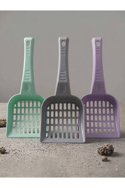 Kedi Kum Küreği Dayanıklı Plastik Kedi Tuvalet Küreği Ergonomik Tasarım Farklı Renk Seçenekleri