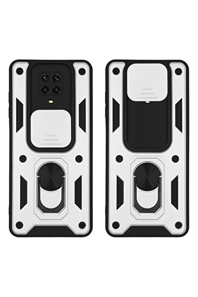 OEM Θήκη Ring Armor CamPro Sonique για Xiaomi Redmi Note 9S/9 Pro Ασημί