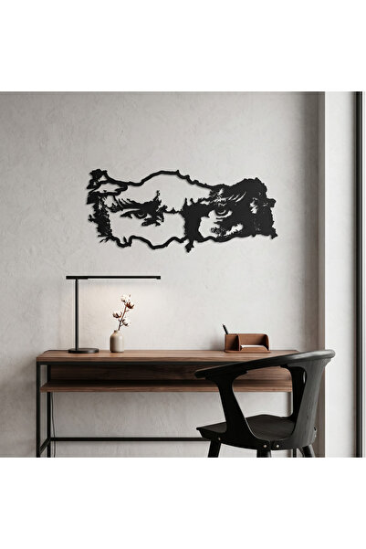ALPHA METAL DESIGN Atatürk ve Türkiye Haritası Metal Duvar Tablosu
