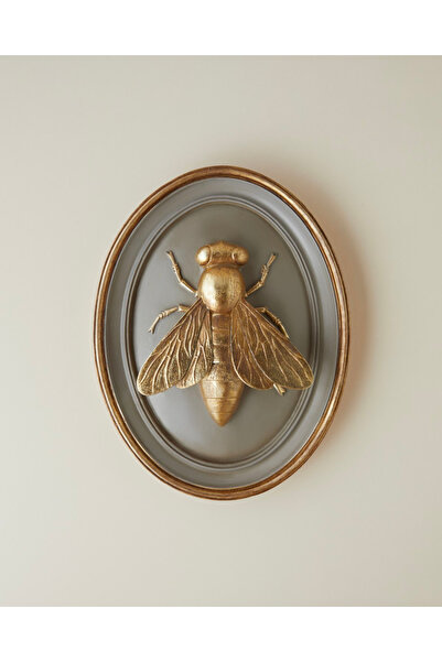 English Home Fly Polyresin Duvar Aksesuarı 20x26 Cm Gri
