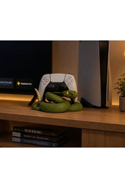 BGDStudioart Yılan Snake Figürlü PS5 Kol Standı 3D Dekoratif DualSense Contro...