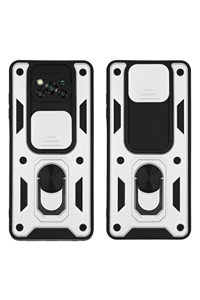 OEM Θήκη Ring Armor CamPro Sonique για Xiaomi Poco X3 NFC / Poco X3 Pro Ασημί