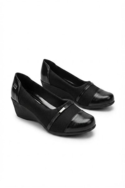 fort Nfx 42021 Black Lightweight Comfortable Wedge Sole Stylish Women's Casua...