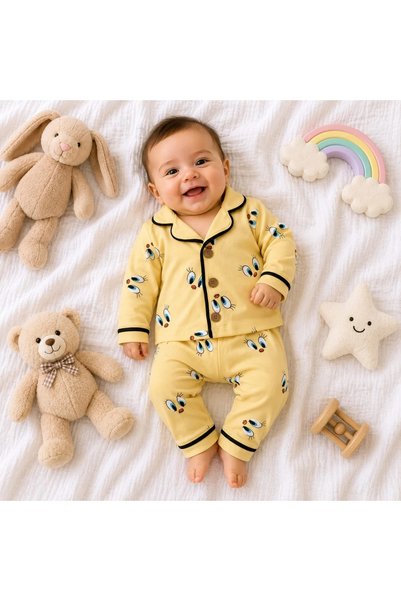 BEBELON Twety printed button soft pajama set