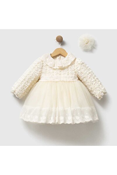 ministok Sophia Lace Baby Girl Dress with Buckle Accessories