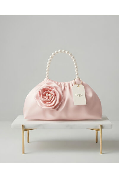 pegu baby collection ЛУКСОЗНА ЧАНТА ОТ СЕРИЯ  "РОЯЛ " С ПЕРЛАНА ДРЪЖКА, ПЛИСИ...