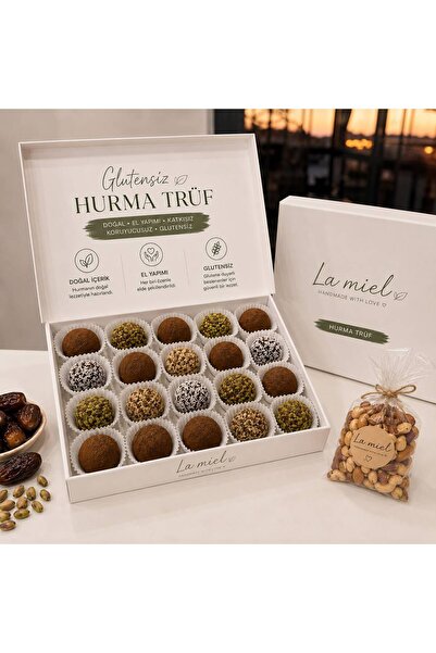 20'li hurma truff kutusu hediye / kuruyemiş paketi