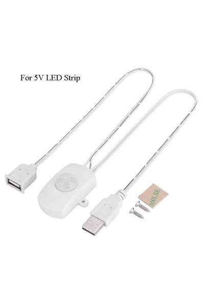 Choice 5V White USB 5V PIR Motion Sensor Switch Body Infrared Human Motion Se...