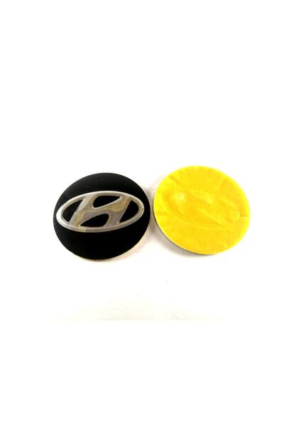 GARDENAUTO Hyundai Compatible Wheel Hub Emblem (Adhesive) (Set of 4) (55mm)