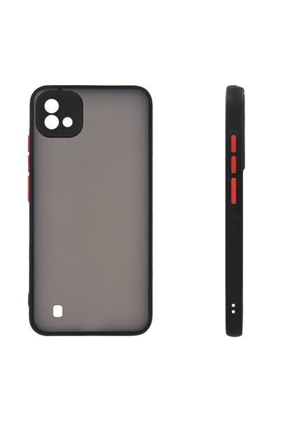 OEM Θήκη Σιλικόνης Color Button Bumper Sonique Realme C11 2021 Μαύρο