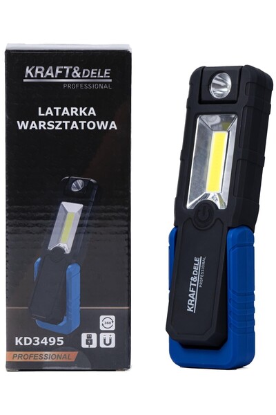 OEM Lanternă de Lucru LED Magnetică Puternică Durabilă Neagră 185x25 mm