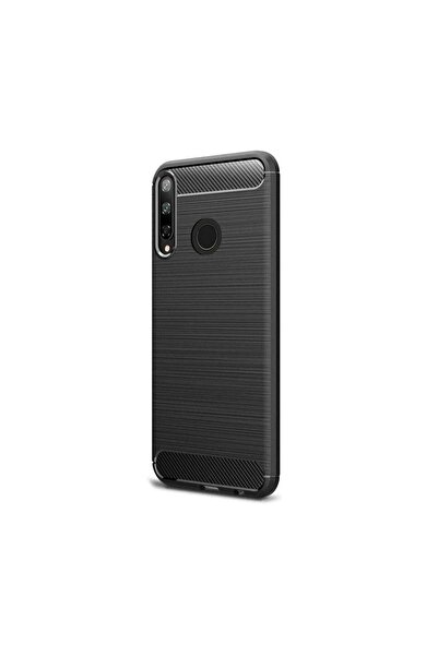 OEM Θήκη Σιλικόνης Carbon TPU Fiber Brushed Huawei P40 Lite E Μαύρο