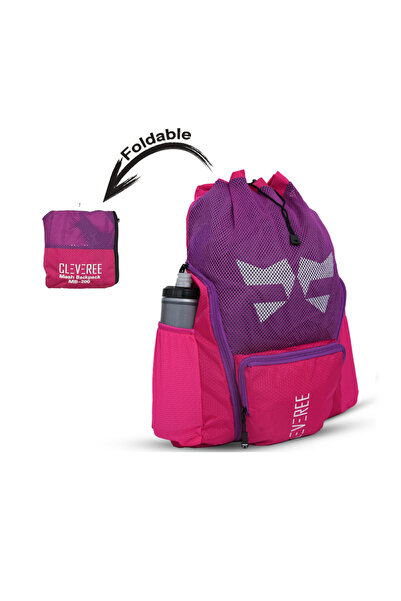 CLEVEREE Sports Mesh Backpack - Pink Attitude