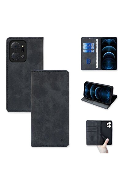 OEM Θήκη Πορτοφόλι Vintage Magnet Wallet Sonique Honor X7a Μαύρο
