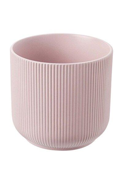 IKEA GRADVIS Grooved Stoneware Plant Pot, Pink, 12 cm