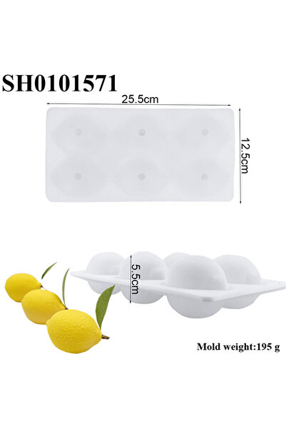 Choice SH0101571 قوالب موس الفاكهة الفرنسية بتصميم ليمون ثلاثي الأبعاد من شين...
